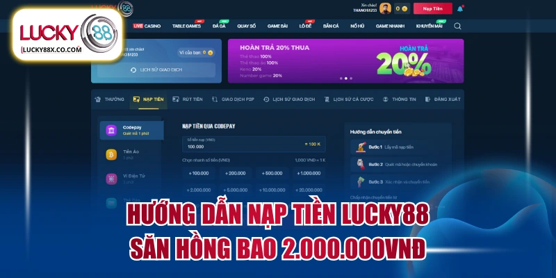 Nạp tiền LUCKY88